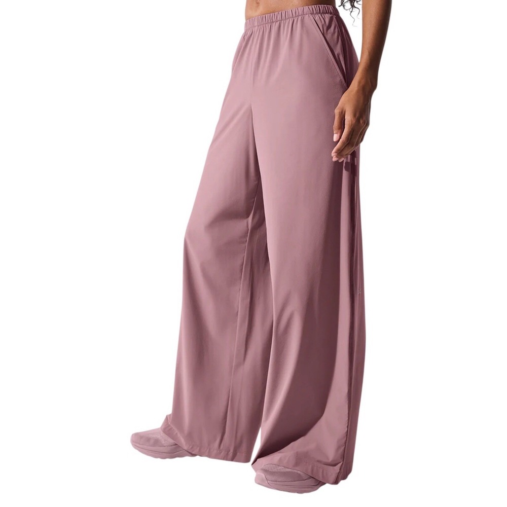 Alo Yoga Breezy Wide Leg Pant Smoky Quartz XS